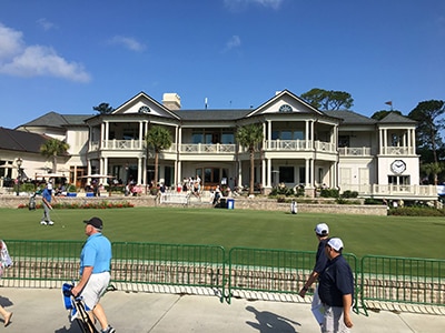 The new Sea Pines Beach Club frames the RBC Heritage Golf Tournament