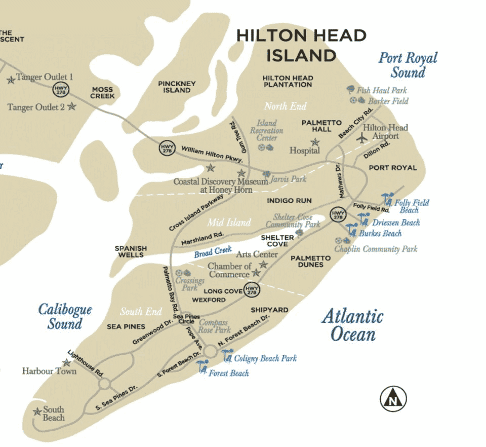 Hilton Head Island is located off the coast of South Carolina.