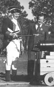 Charles Fraser fires the first cannon to signify the start of the Heritage golf tournament in 1969.